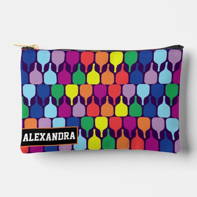 Custom text pickleball Paddle Pop Accessory Pouch (Front)