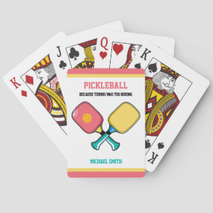 Custom text Pickleball paddles Playing Cards