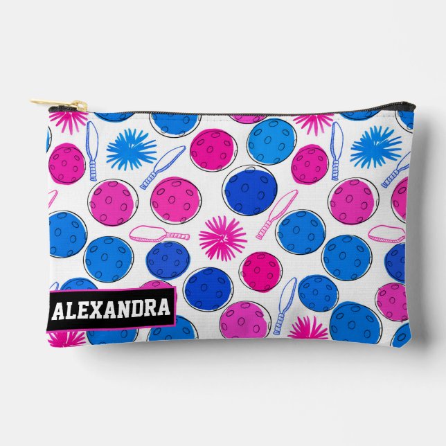 Custom text Pickleball Pop Dink Pouch (Front)