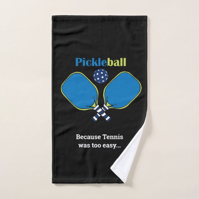 Custom text pink & blue Pickleball  Hand Towel (Hand Towel)