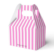 Custom Text Pink Pattern Favour Box