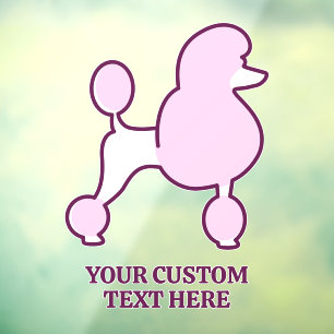 Custom Text Pink Poodle