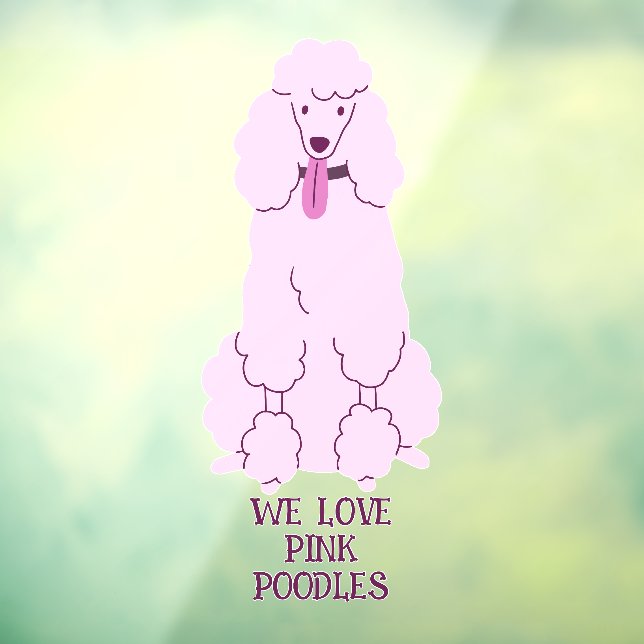 Custom Text Pink Poodle (Sheet 3)