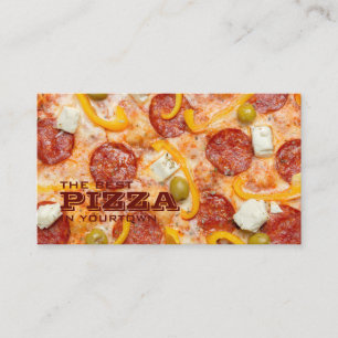 Custom text PIZZA business cards