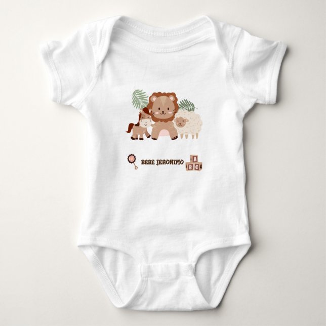 Custom Text Playback Baby Bodysuit (Front)