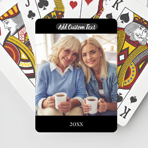 Custom Text Poker Card Personalize Photo