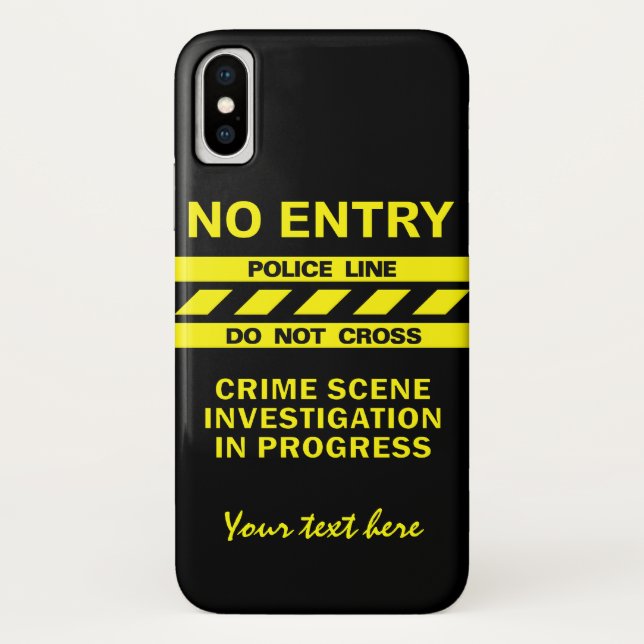 Custom text Police Line phone cases (Back)