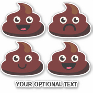 Custom text Poop stickers