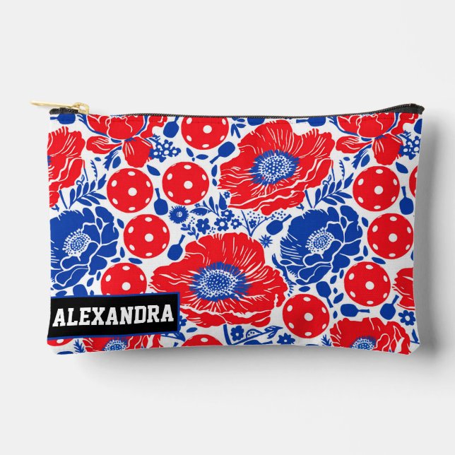 Custom text Poppy Paddle Pouch (Front)