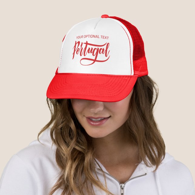 Custom Text Portugal Trucker Hat (In Situ)