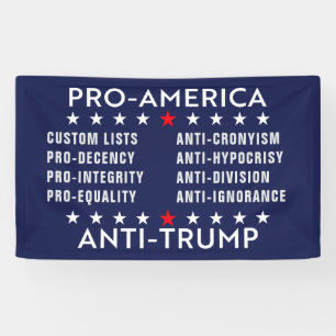 Custom Text Pro-America Anti-Trump Banner