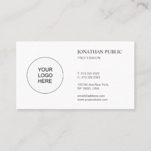 Custom Text Professional Modern Simple With Logo Business Card