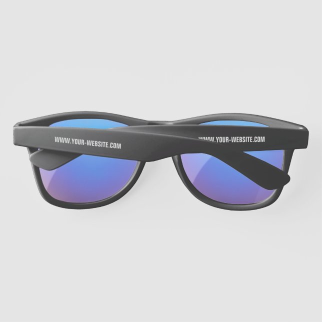 Custom Text Promotional Your Business Sunglasses (Back)