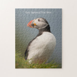 Custom text Puffin puzzle