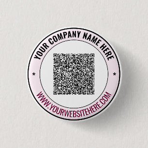 Custom Text QR Code Promotional Buttons Template
