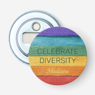 Custom Text Rainbow Bottle Opener
