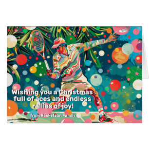 🎾🎄Custom text, Rally in the Holiday Spirit!