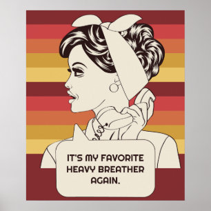 Custom Text Retro Woman Poster