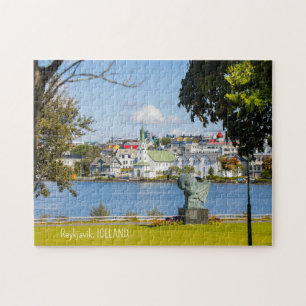 Custom Text Reykjavik, Iceland Jigsaw Puzzle