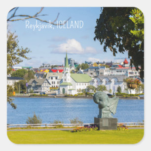 Custom Text Reykjavik, Iceland Square Sticker