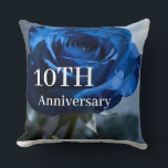 Custom Text – Romantic Blue Rose Floral Gift  Cushion<br><div class="desc">Celebrate everlasting love with this romantic blue rose pillow,  featuring the words “Forever & Always.” A cosy accent and a heartfelt gift for couples,  anniversaries,  or Valentine’s Day.</div>