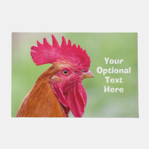 Custom Text Rooster Doormat