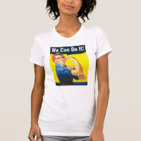 Custom text, Rosie the Riveter "We Can Do It!",