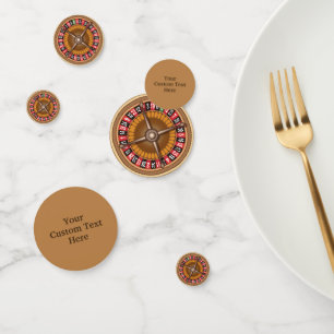 Custom text Roulette Wheel table confetti