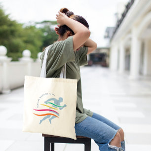 Custom Text Runner/athlete Tote Bag