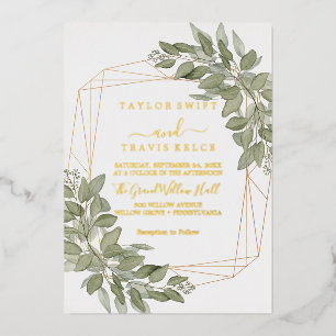 Custom Text Rustic Elegant Greenery Watercolor