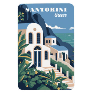 Custom Text Santorini Greece Magnet