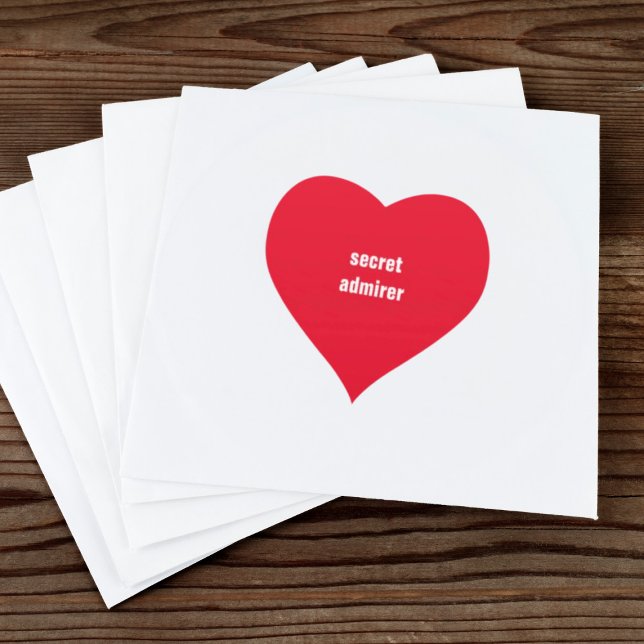 CUSTOM TEXT SECRET ADMIRER RED HEART STICKER (Creator Uploaded)