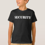 Custom Text Security Bouncer Bodyguard Black Shirt<br><div class="desc">Feeling protective? Deck yourself out in this classic shirt for bouncers, security, or bodyguards. This design features a black T shirt with Security written on the front in blocked white print. This shirt is fully Customisable! You can change the shirt style, colour, or edit the text if you wish. Just...</div>