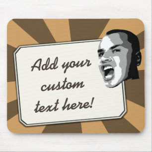 Custom Text Shout on any Colour Light Beam Mouse Pad