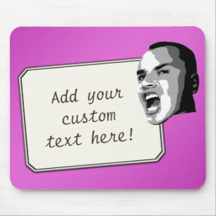 Custom Text Shout on Gradient Pink Mouse Pad