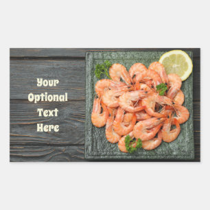 Custom Text Shrimps Rectangular Sticker