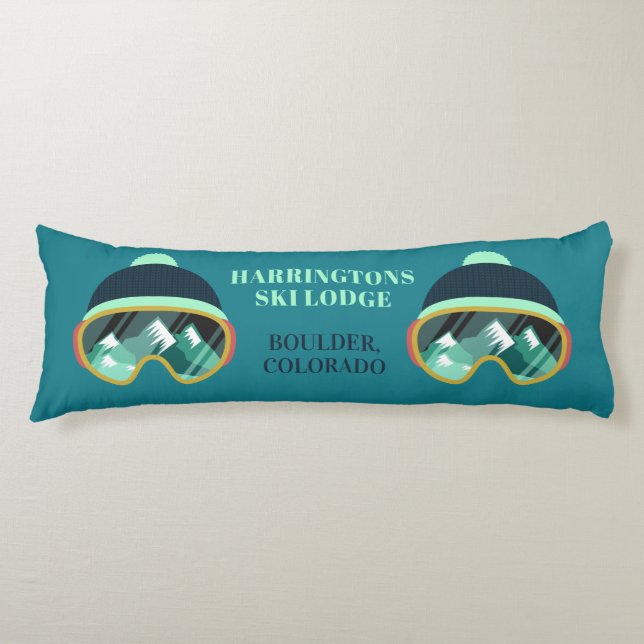 Custom Text Ski Mask body pillow (Front)