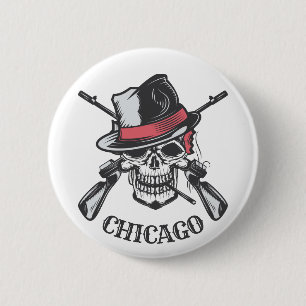 Custom text Skull & Guns buttons
