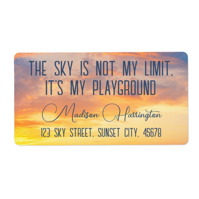 Custom Text Sky Quote (Front)