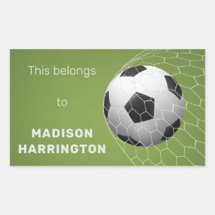 Custom text Soccer Goal stickers