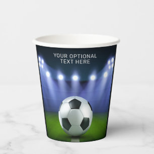 Custom text Soccer Stadium Paper Cups