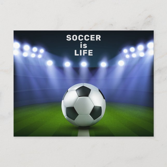 Custom text Soccer Stadium postcard (Front)