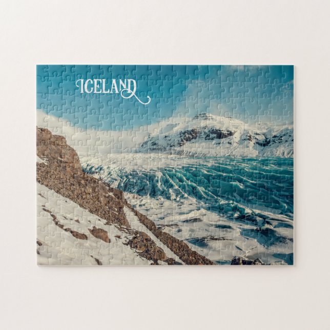 Custom Text Solheimajokull, Iceland Jigsaw Puzzle (Horizontal)