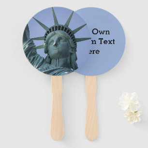 Custom text Statue of Liberty hand fans