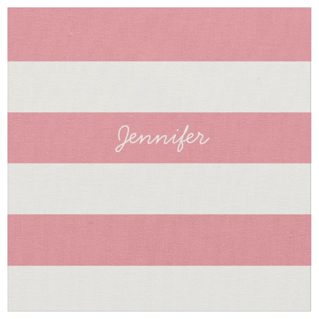 Custom Text & Stripes Fabric (Close Up)
