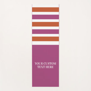 Custom text Stripes Pattern yoga mat