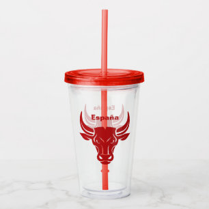 Custom text Stylised Bull tumblers