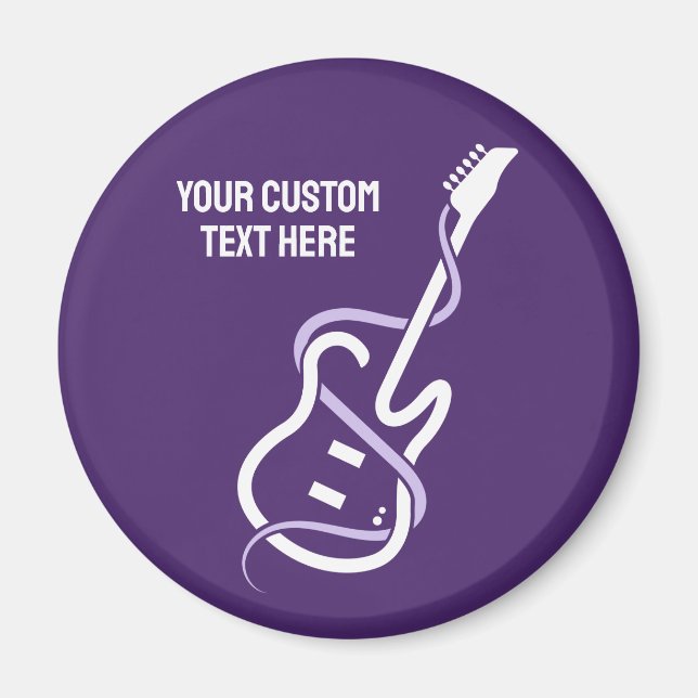 Custom Text Stylised Guitar Magnet (Front)