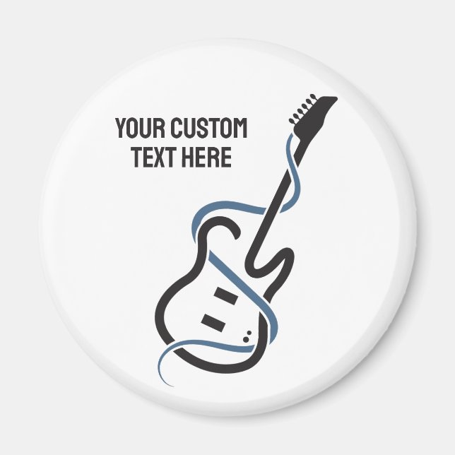 Custom Text Stylised Guitar Magnet (Front)