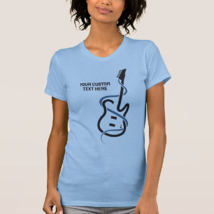 Custom Text Stylised Guitar T-Shirt